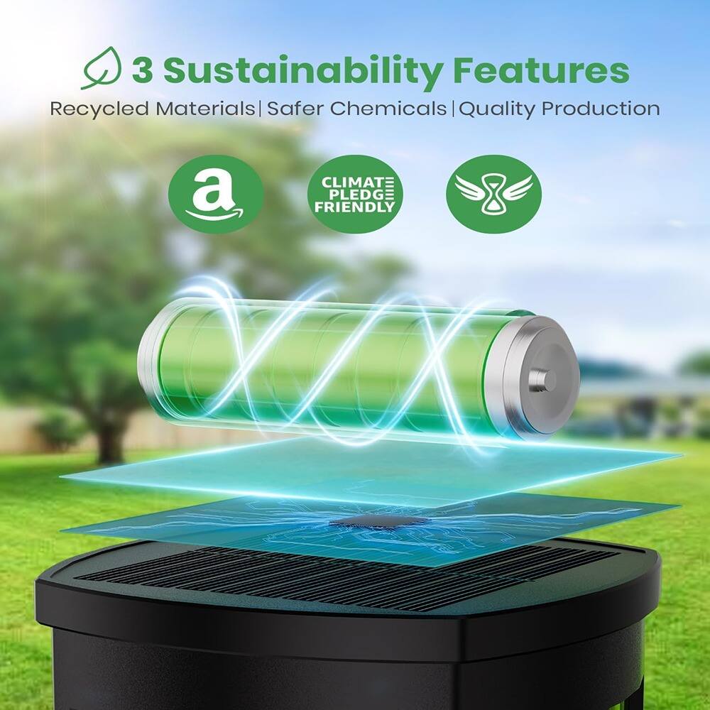 3 Sustainability Features  
Recycled Materials | Safer Chemicals | Quality Production  

CLIMATE PLEDGE FRIENDLY