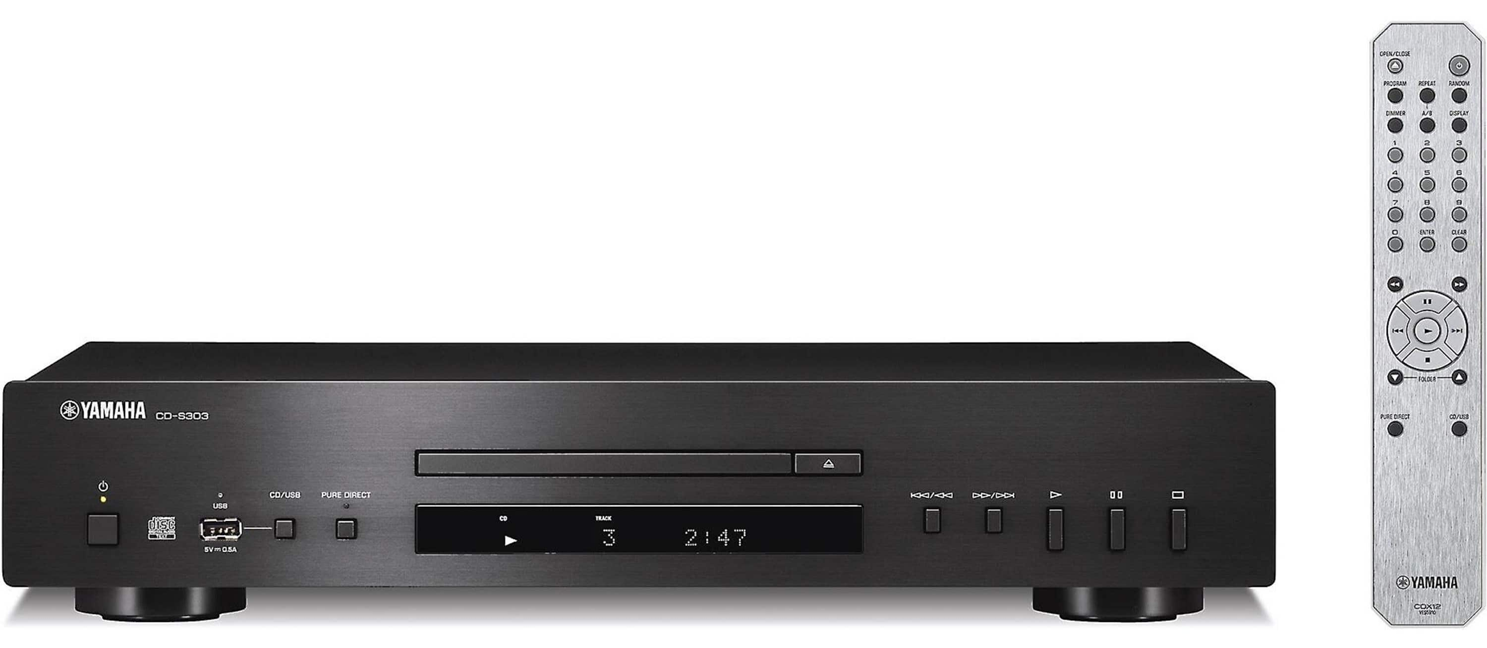 Yamaha CD-S303 CD Player with Built-in DAC Black CD-S303BL - Best Buy