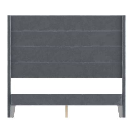 Front. Famapy - Famapy Upholstered Bed Frame - Thickened Slats, Stable Support, Soft Headboard - Blue.