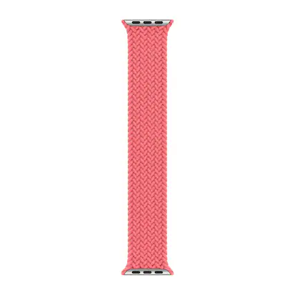 Front. Apple - Watch Braided Solo Loop 45mm - Size 7 - Guava.