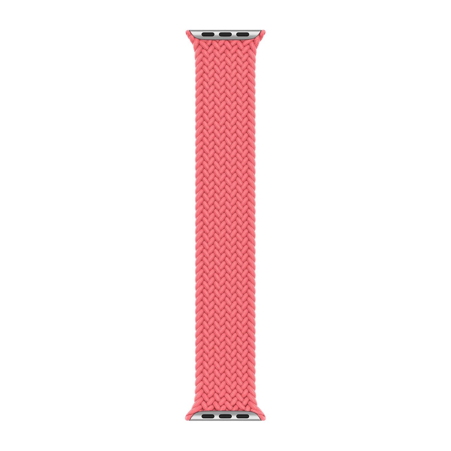 Front. Apple - Watch Braided Solo Loop 45mm - Size 2 - Guava.
