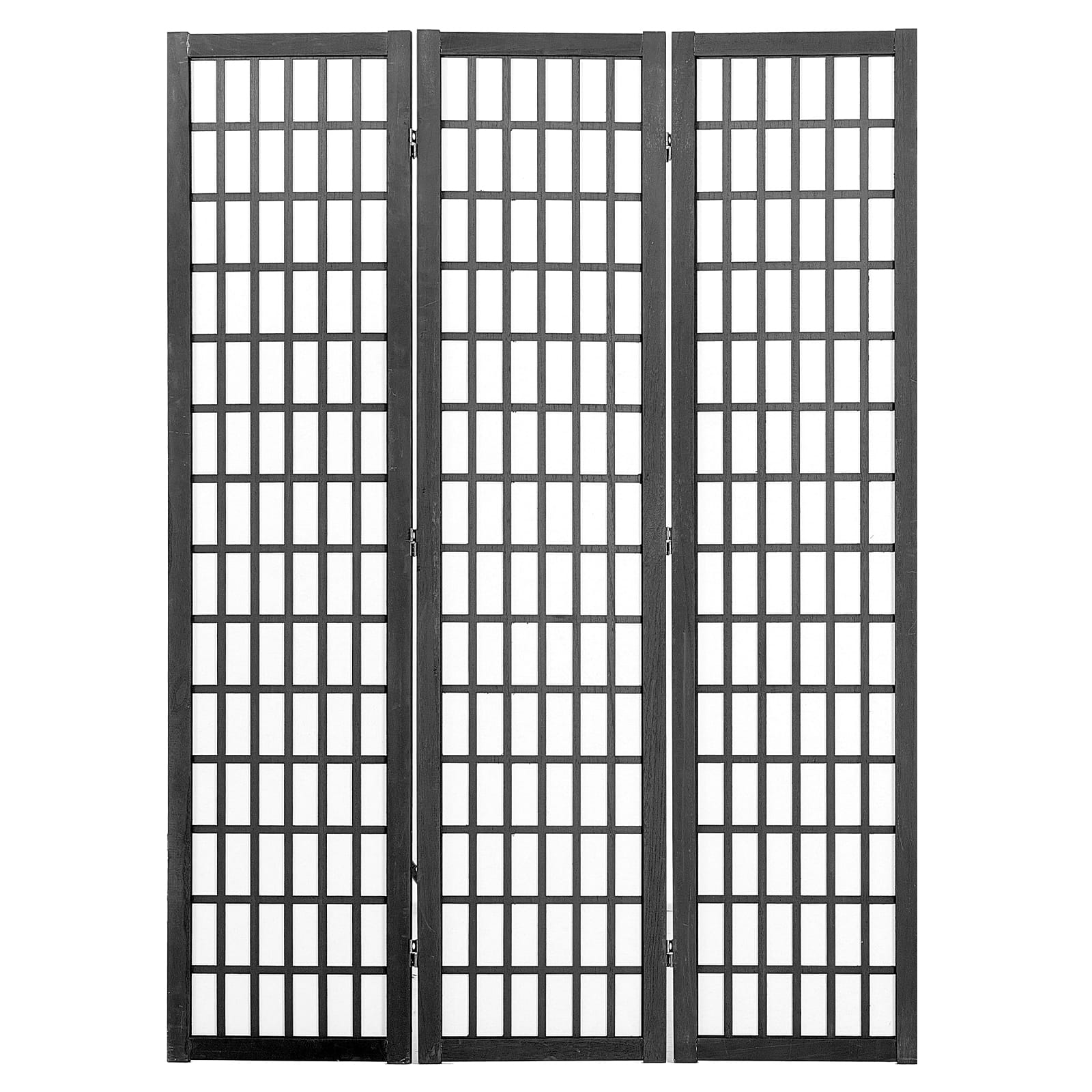 VEVOR - Room Divider, 3 Panel Japanese Room Divider, Wood Folding Privacy Screen Indoor, Japanese Partition Dividers Portable - Black