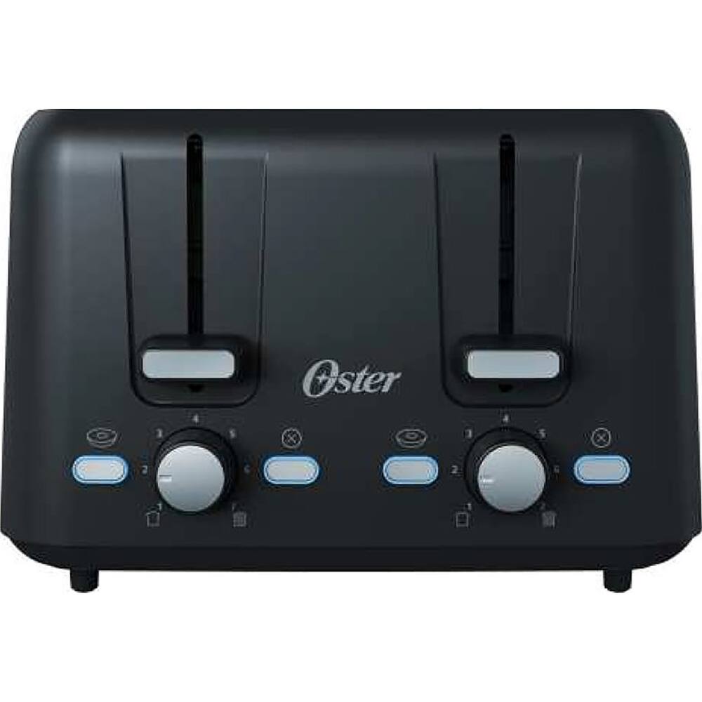 Front. Oster - 4-Slice Slot Toaster - Black.