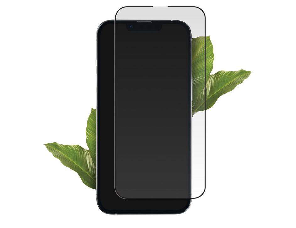 Front. BodyGuardz - BodyGuardz Eco PRTX Shatterproof Synthetic Antimicrobial Glass Screen Protector for iPhone 13 Pro Max - Clear.