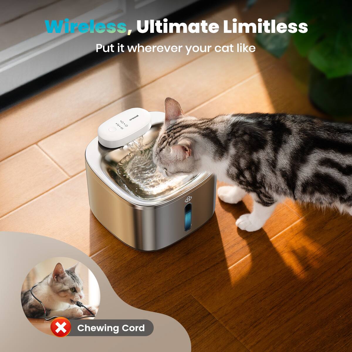 Wireless, Ultimate Limitless Put it wherever your cat like - Chewing Cord - T +210 O - 8 X