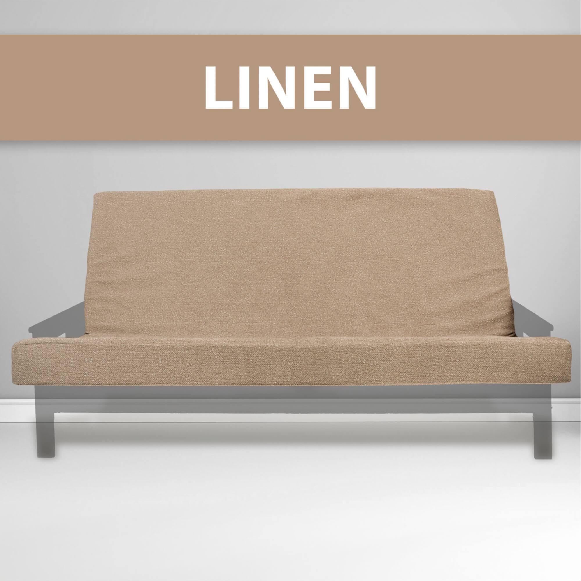 Alt View 4. GOODSILO - Full Premium Foldable Futon Mattress with Memory Foam Infusion and Removable Washable Cover - Linen.