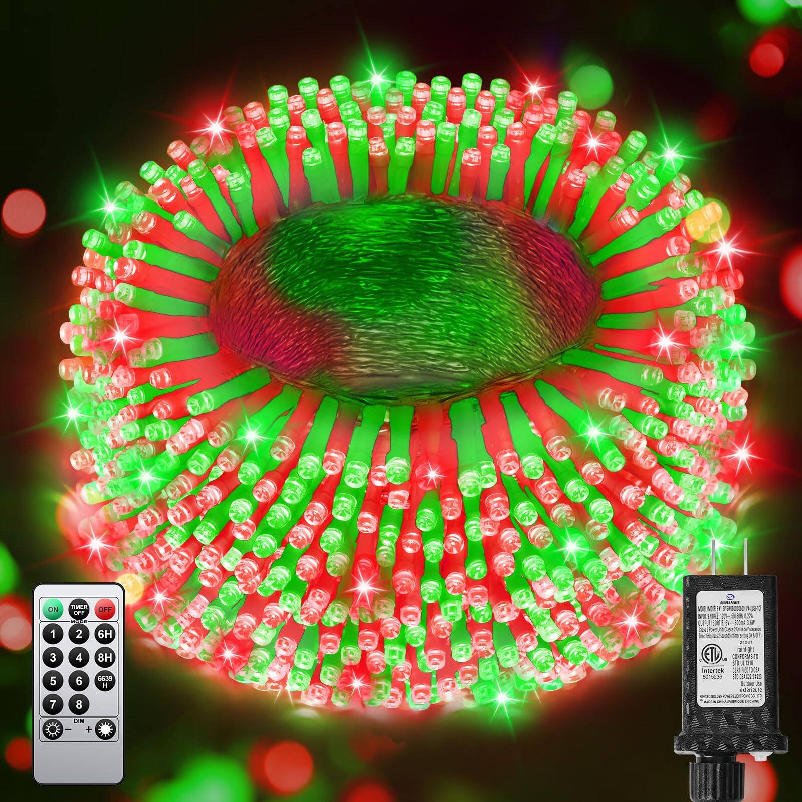 Red and Green 355FT 900LED