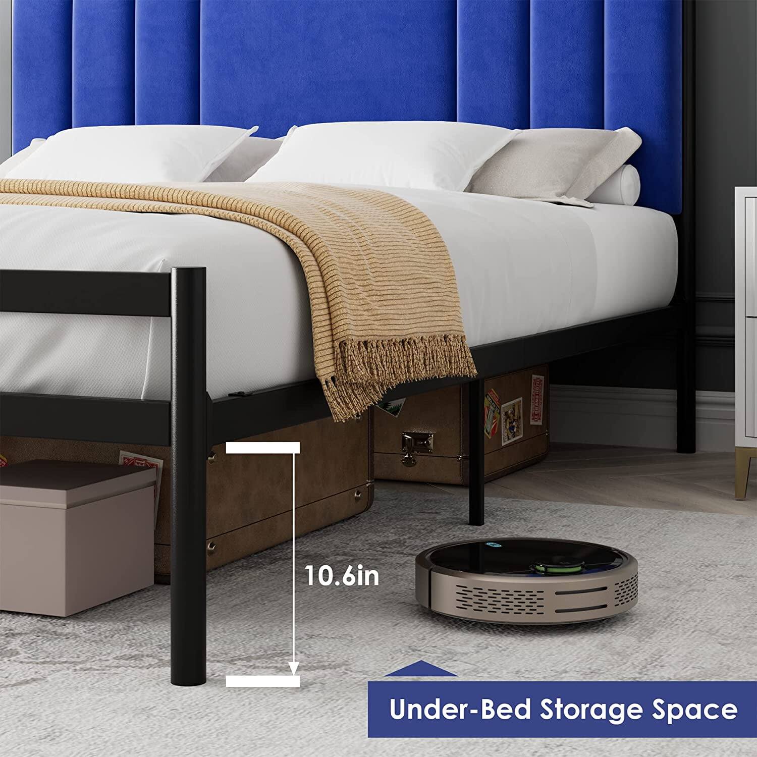 10.6in Under-Bed Storage Space