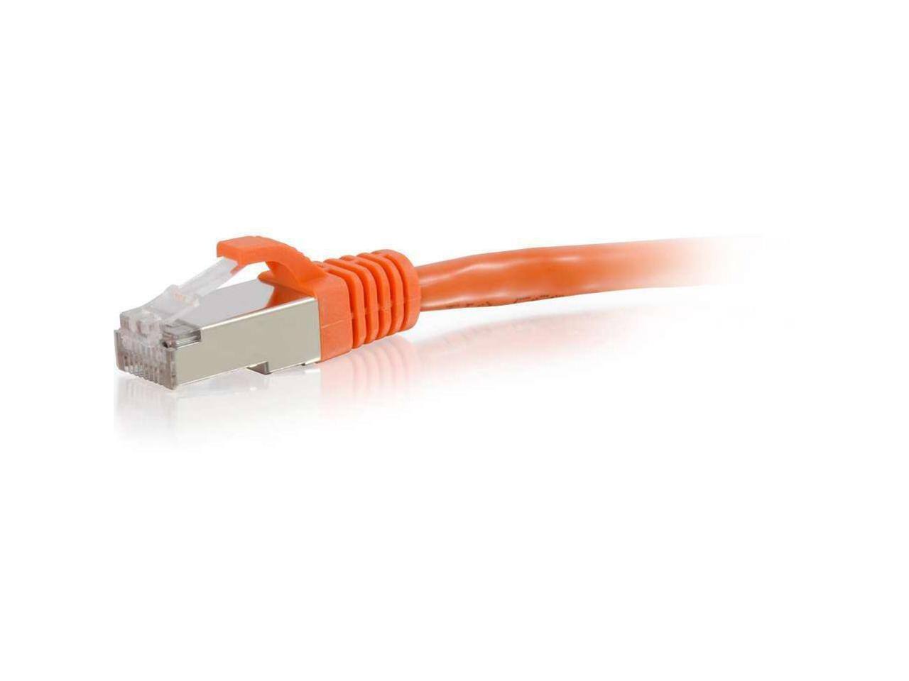 Alt View 3. Cables to Go - C2G 00893 20ft. Cat6 Snagless Shielded (STP) Ethernet Network Patch Cable - Orange.