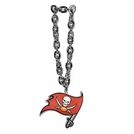 Front. MOJO - Tampa Bay Buccaneers Oversized Superfan Chain Necklace - Multicolor.