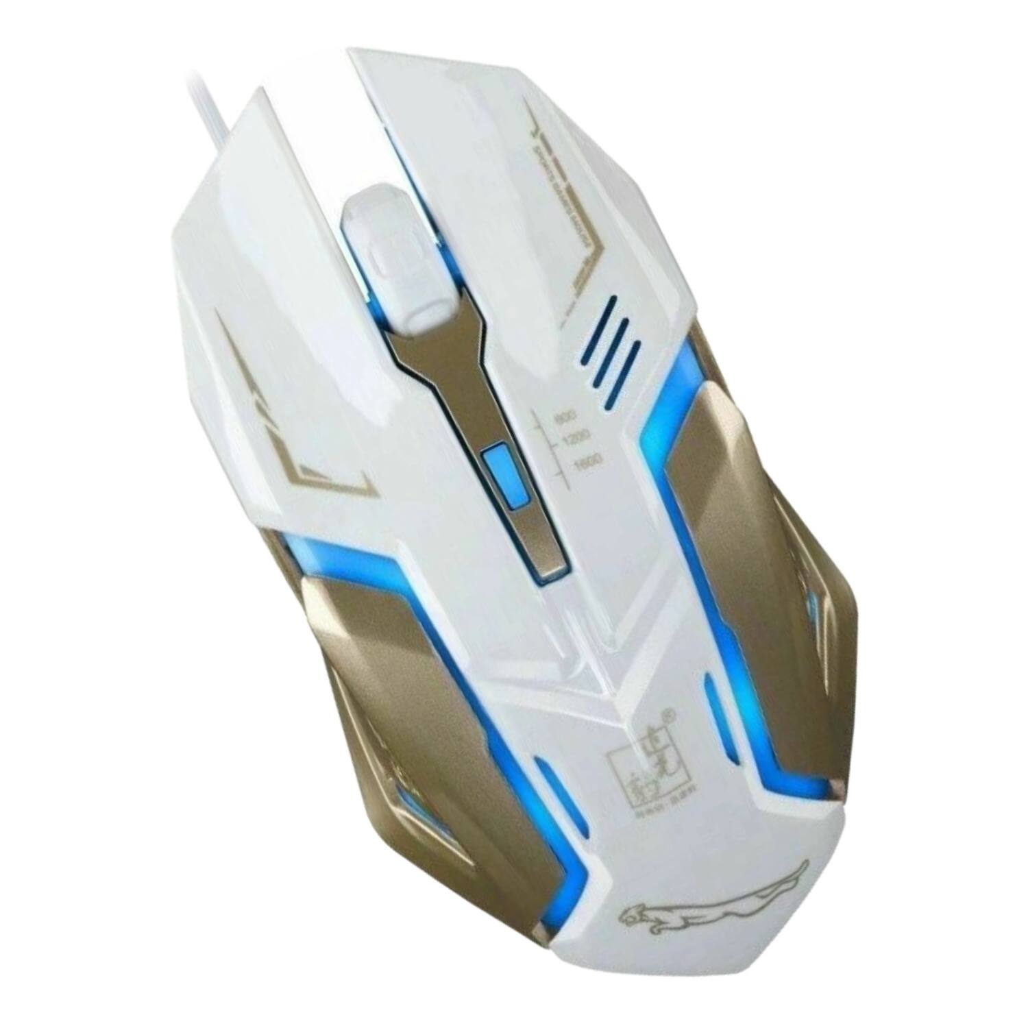 Angle. Sanoxy - Sanoxy Gaming Mouse 4 Button USB Wired LED Breathing Fire Button 1600 DPI  Laptop PC (WHITE) - White.