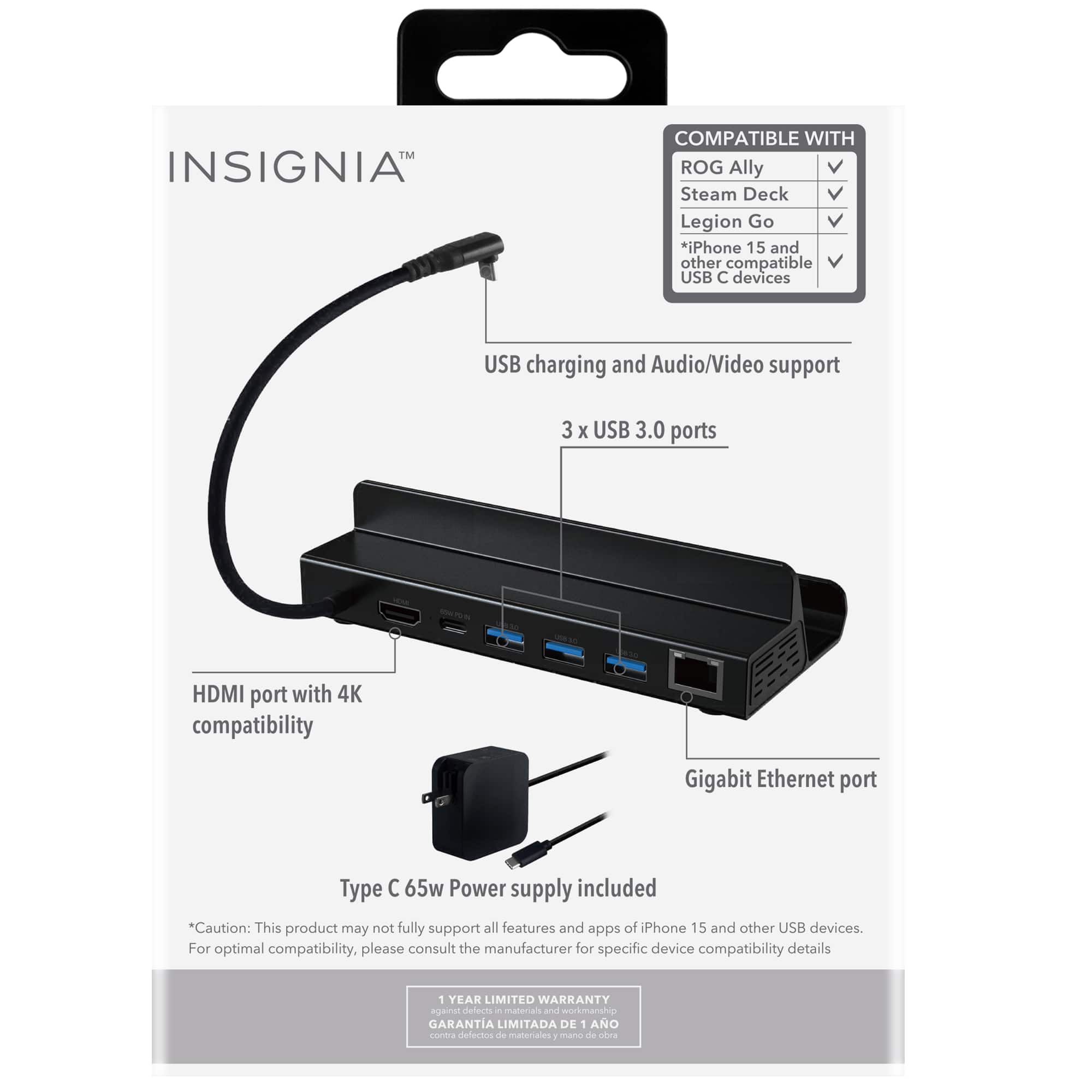 Alt View 17. Insignia™ - Rog Ally Docking Station.