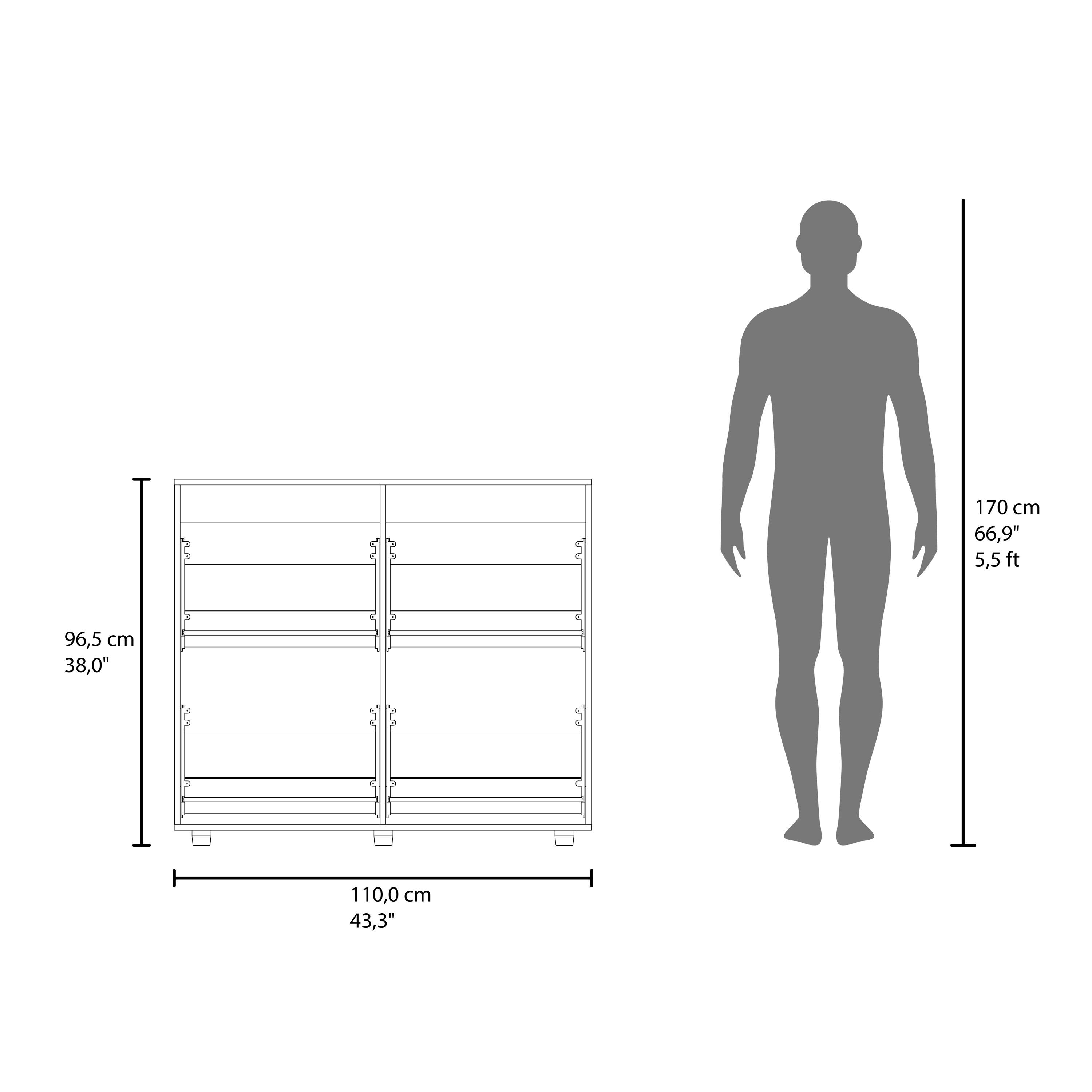 AA a V o 3 170 cm 66,9" 5,5 ft 96,5 cm 38,0" 3 + 3 C F De > P 3 C + a 110,0 cm 43,3"
