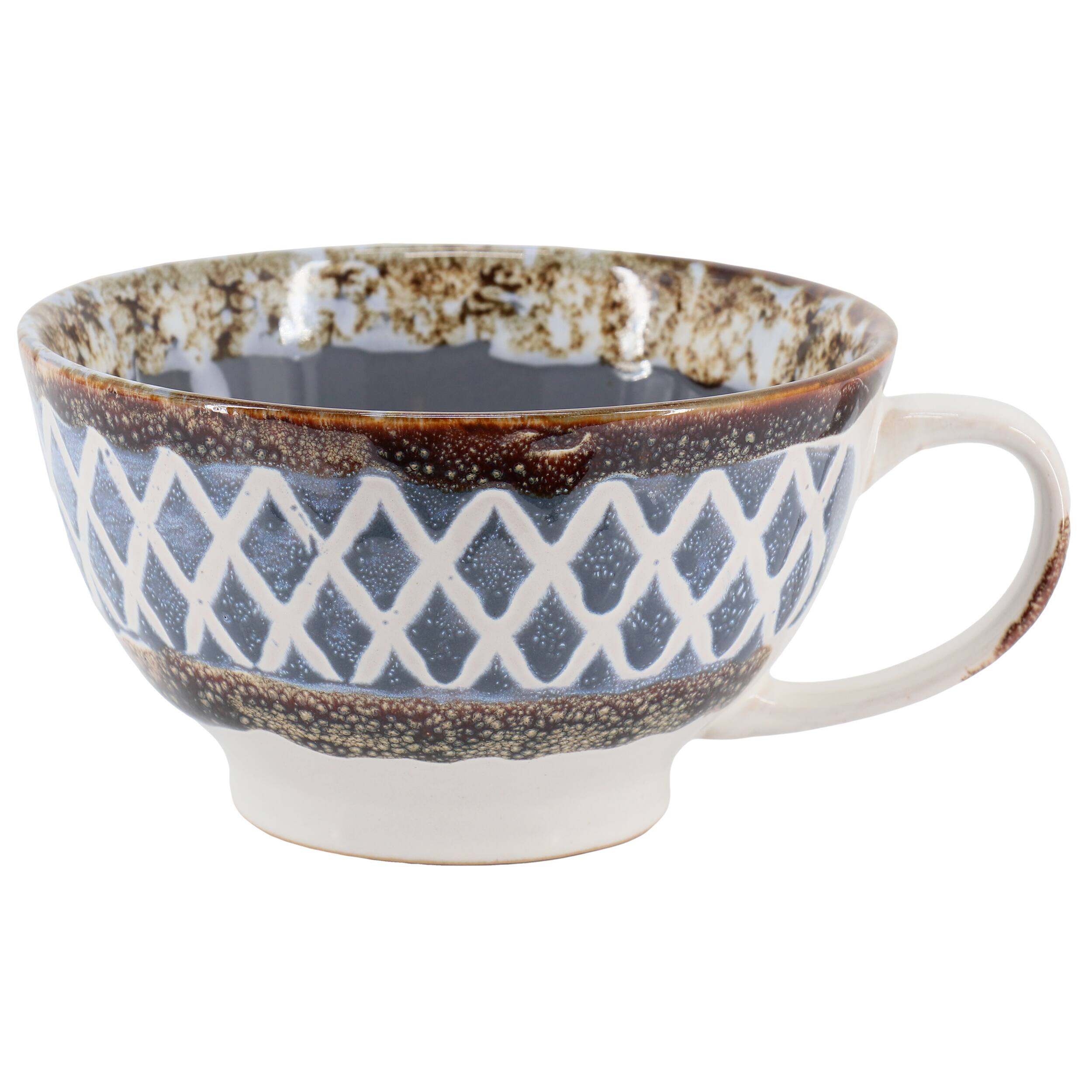 Alt View 1. Gibson - Meritage Otis 6 Piece 27 Ounce Stoneware Soup Bowl with Handle Set in Gray - Grey.