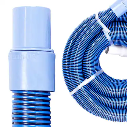Front. Swimline - Swimline Hydrotools Spiral Wound Vacuum Hose for Inground Pools, 1.25" x 36' - Blue.