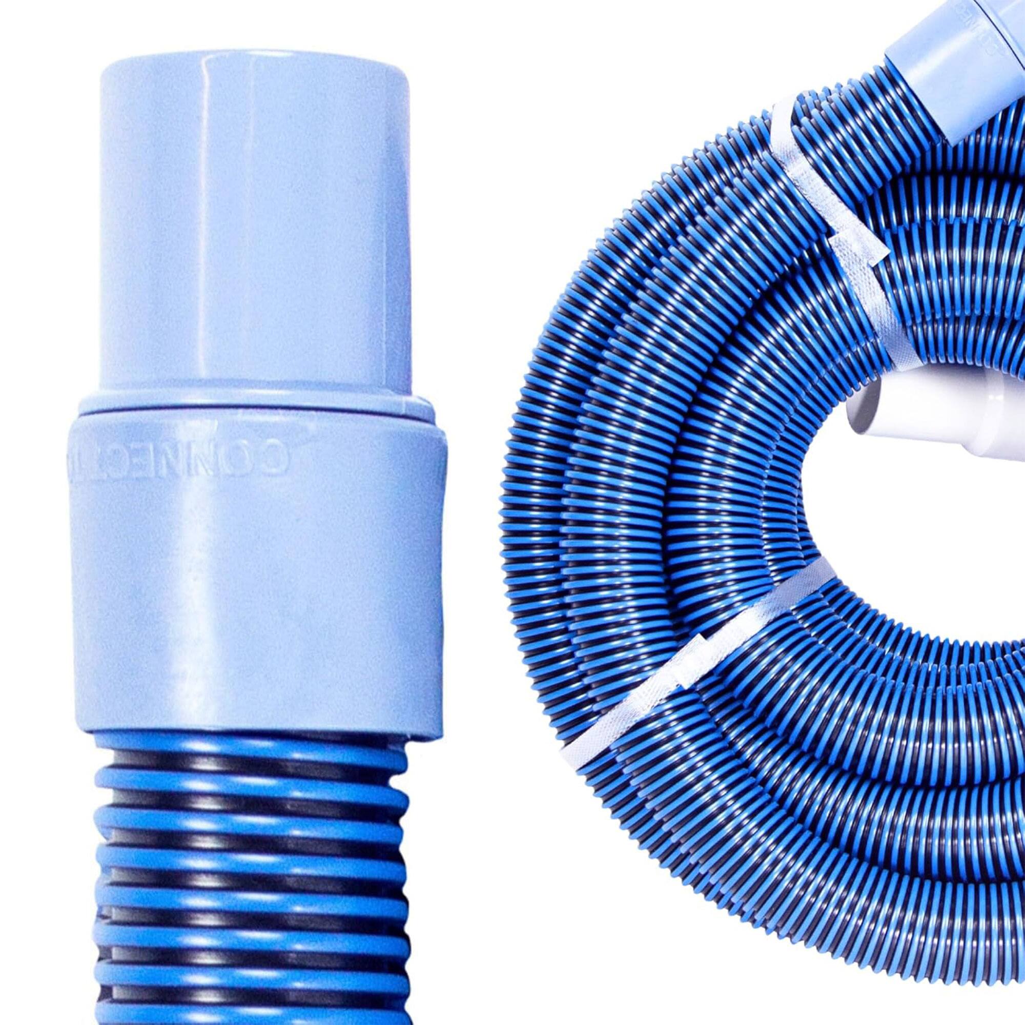 Front. Swimline - Swimline Hydrotools Spiral Wound Vacuum Hose for Inground Pools, 1.25" x 36' - Blue.