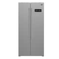 Forno Appliances - 33 in. Wide Salerno 15.6 Cu. Ft. Side-by-Side Refrigerator - Stainless Steel