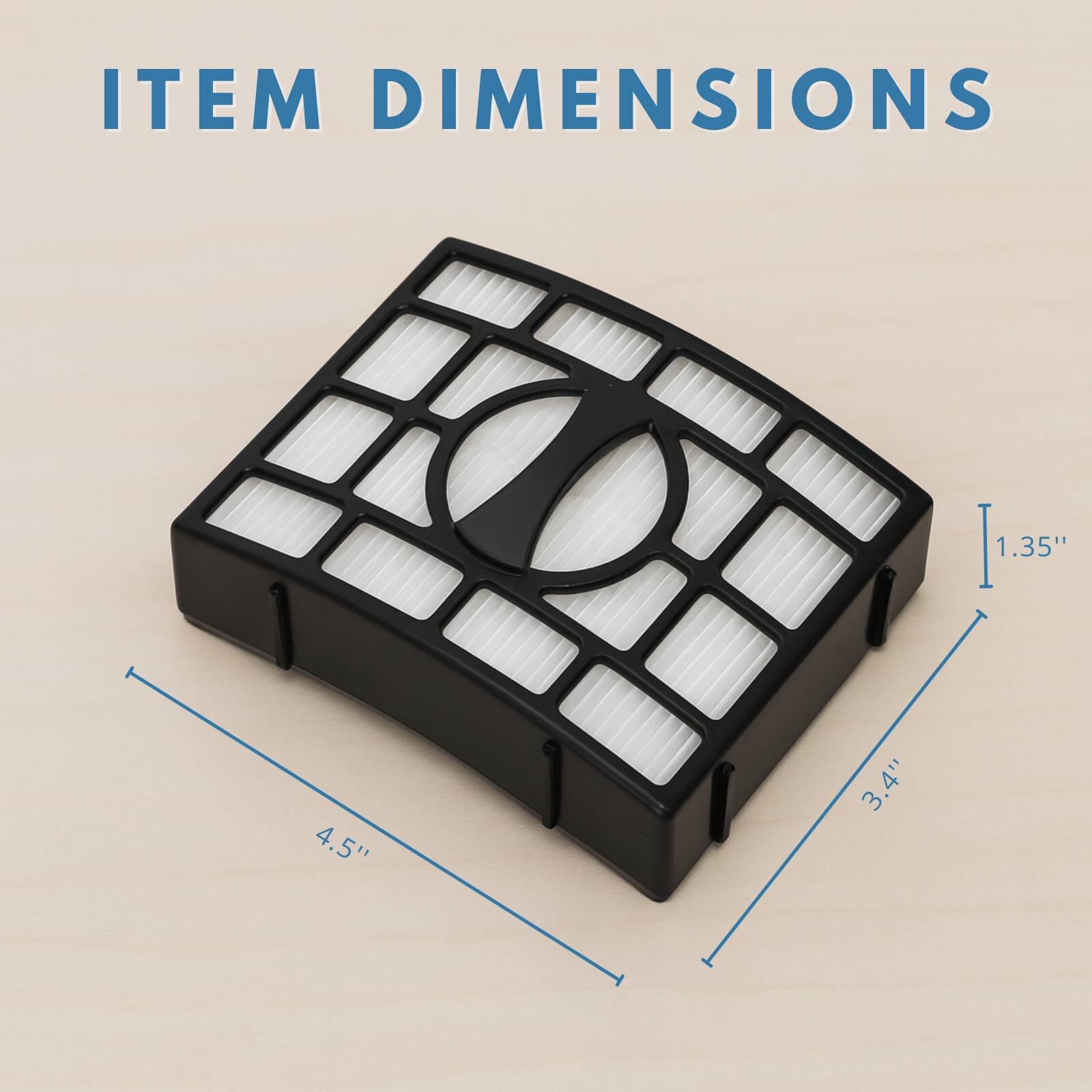 ITEM DIMENSIONS  
1.35" x 4.5" x 3.4"