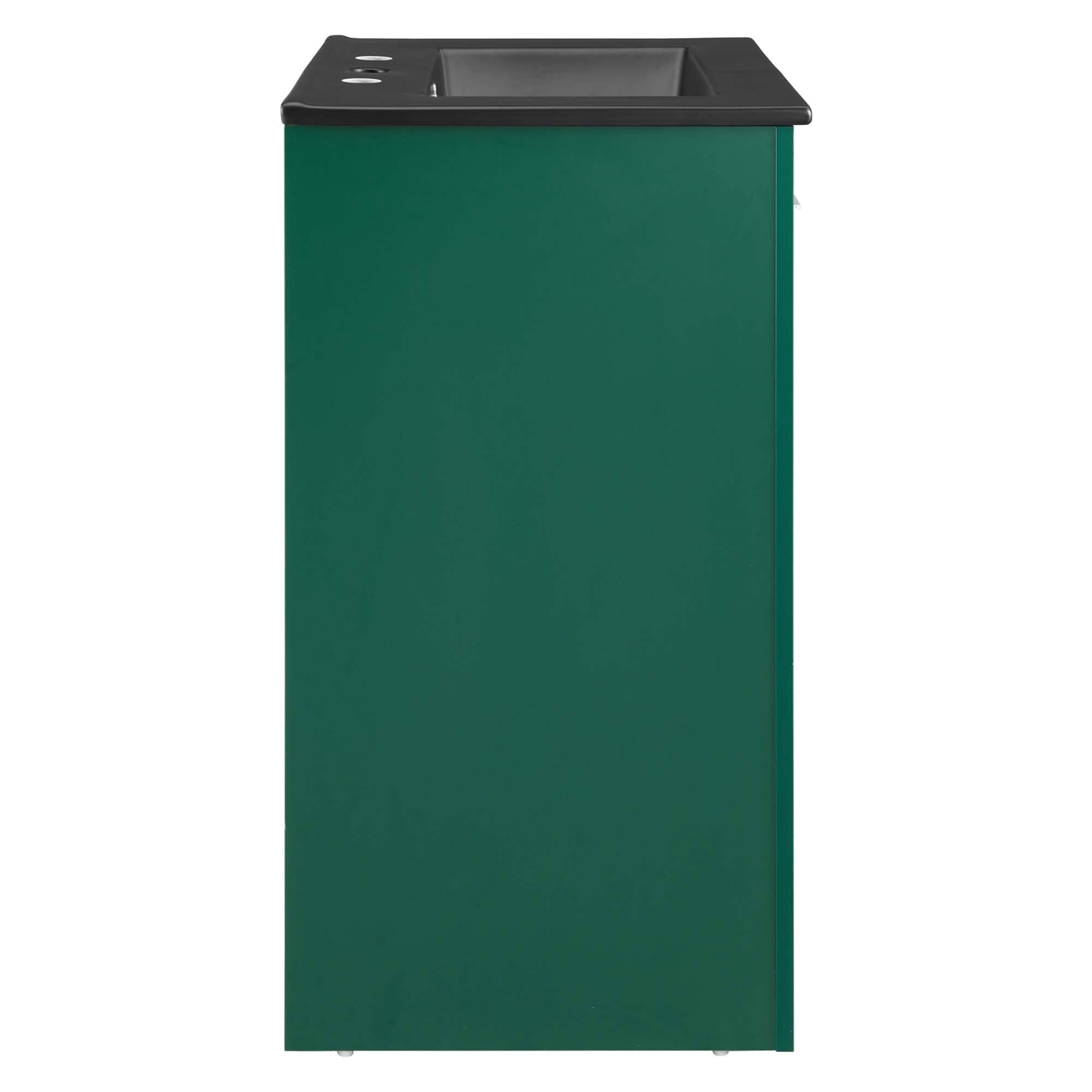 Alt View 4. Modway - Maybelle Bathroom Vanity Basin Included - Green Black.