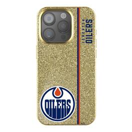 Keyscaper - NHL - Edmonton Oilers Sidebar Bling iPhone Case - 15 - Gold