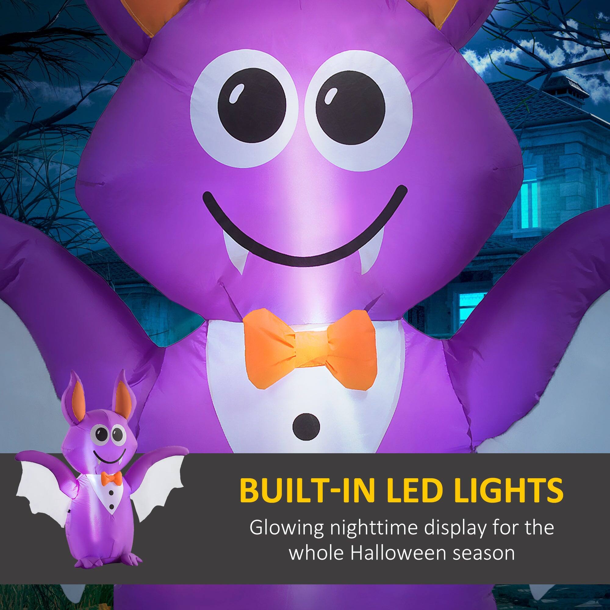 BUILT-IN LED LIGHTS  
Glowing nighttime display for the whole Halloween season