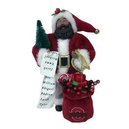Santa's Workshop - Scarlet Ohio State Buckeyes 12'' Santa - Red