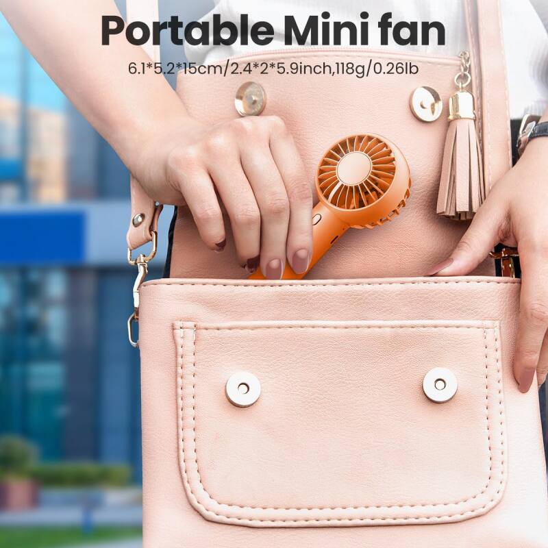Portable Mini fan  
6.1*5.2*15cm/2.4*2*5.9inch, 118g/0.26lb