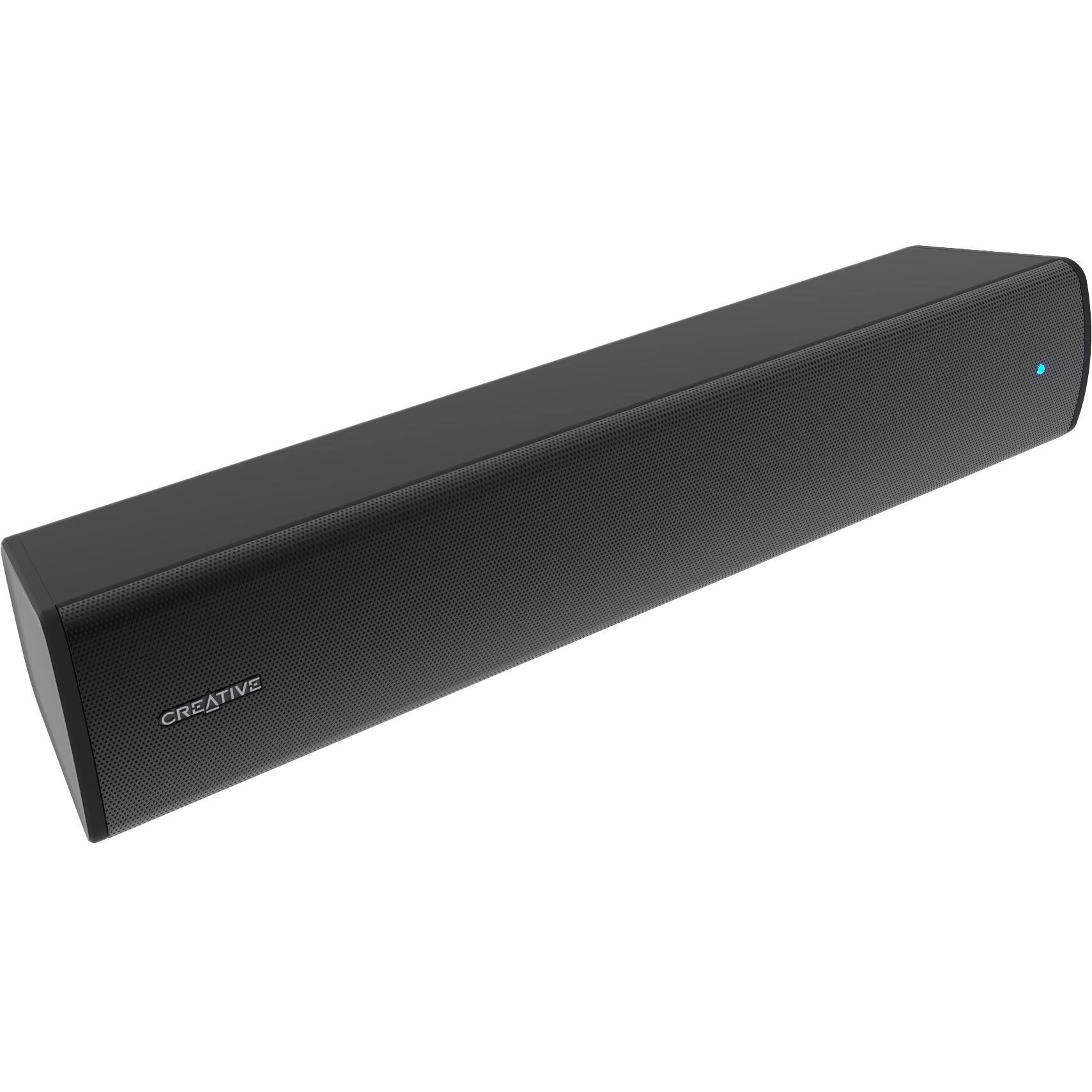 Alt View 7. Creative Labs - Creative Stage Air V2 2.0 Portable Bluetooth Sound Bar Speaker - 10 W RMS - Black - Desktop - 80 Hz to 20 kHz - Battery - Black.