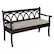 Front. OSP Home Furnishings - Coventry Storage Bench in Antique Black Frame and Beige Seat Cushion K/D - Black.
