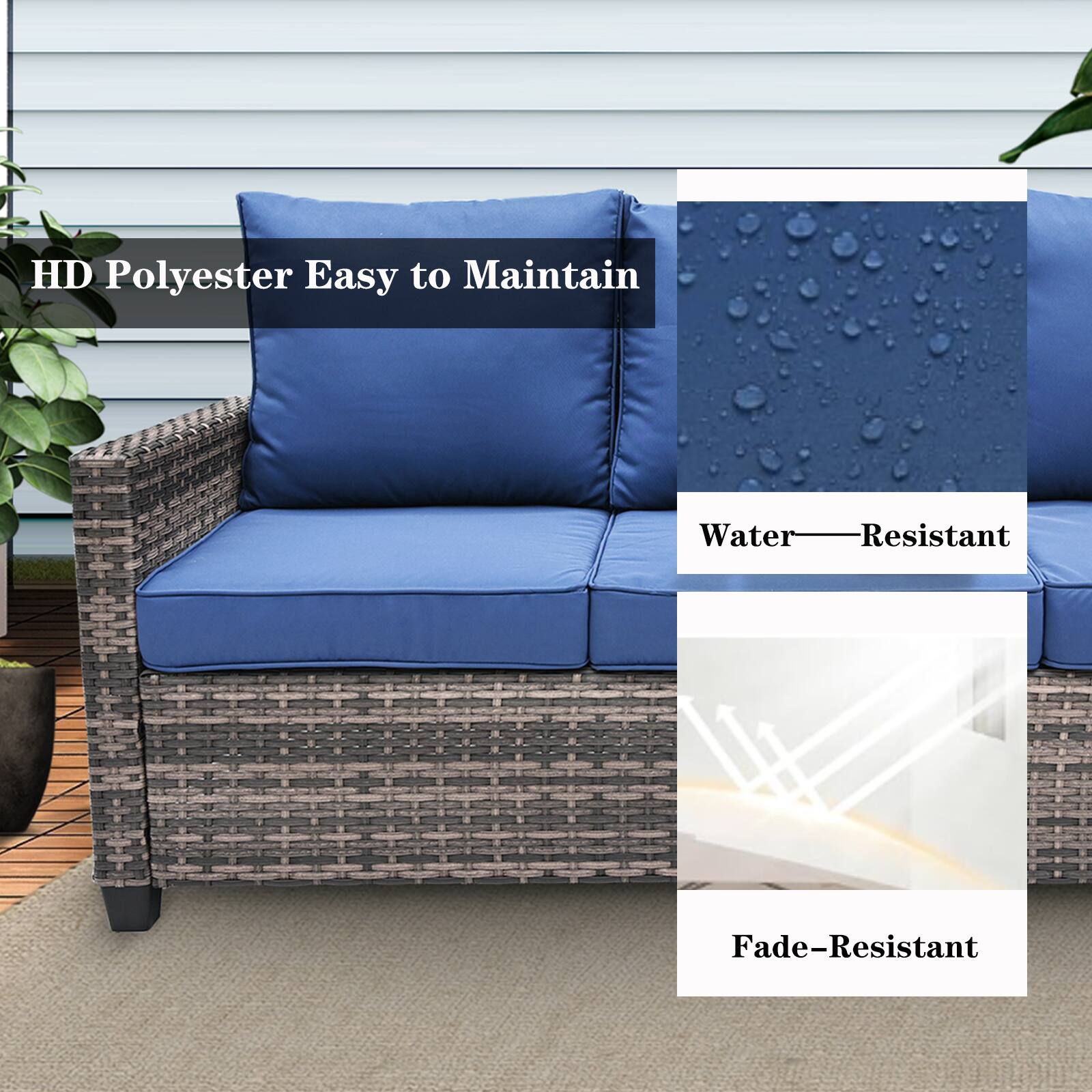 HD Polyester Easy to Maintain, Water-Resistant, Fade-Resistant
