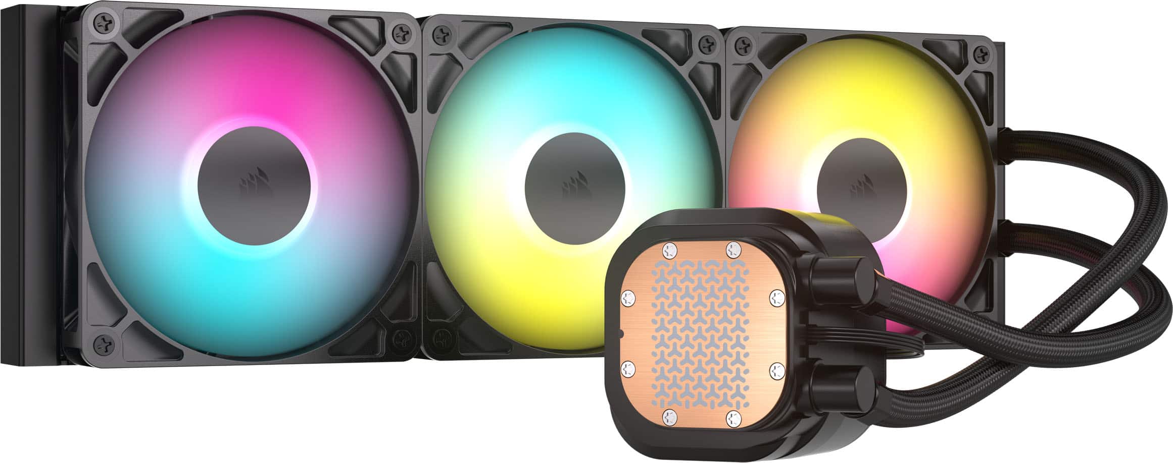 Alt View 19. CORSAIR - NAUTILUS 360 ARGB Liquid CPU Cooler with RS120 ARGB Fans - Black.