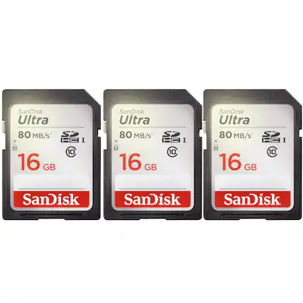 SanDisk Ultra 80 MB/s HC I 16 GB
SanDisk Ultra 80 MB/s SP HC I A 16 GB
SanDisk Ultra 80 MB/s SP HC I 6 16 GB
SanDisk Ultra 80 MB/s SP HC I 6 C 16 GB