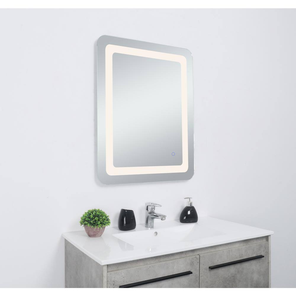 Alt View 6. Elegant Decor - Genesis 20in x 30in soft edge LED mirror - Glossy White.