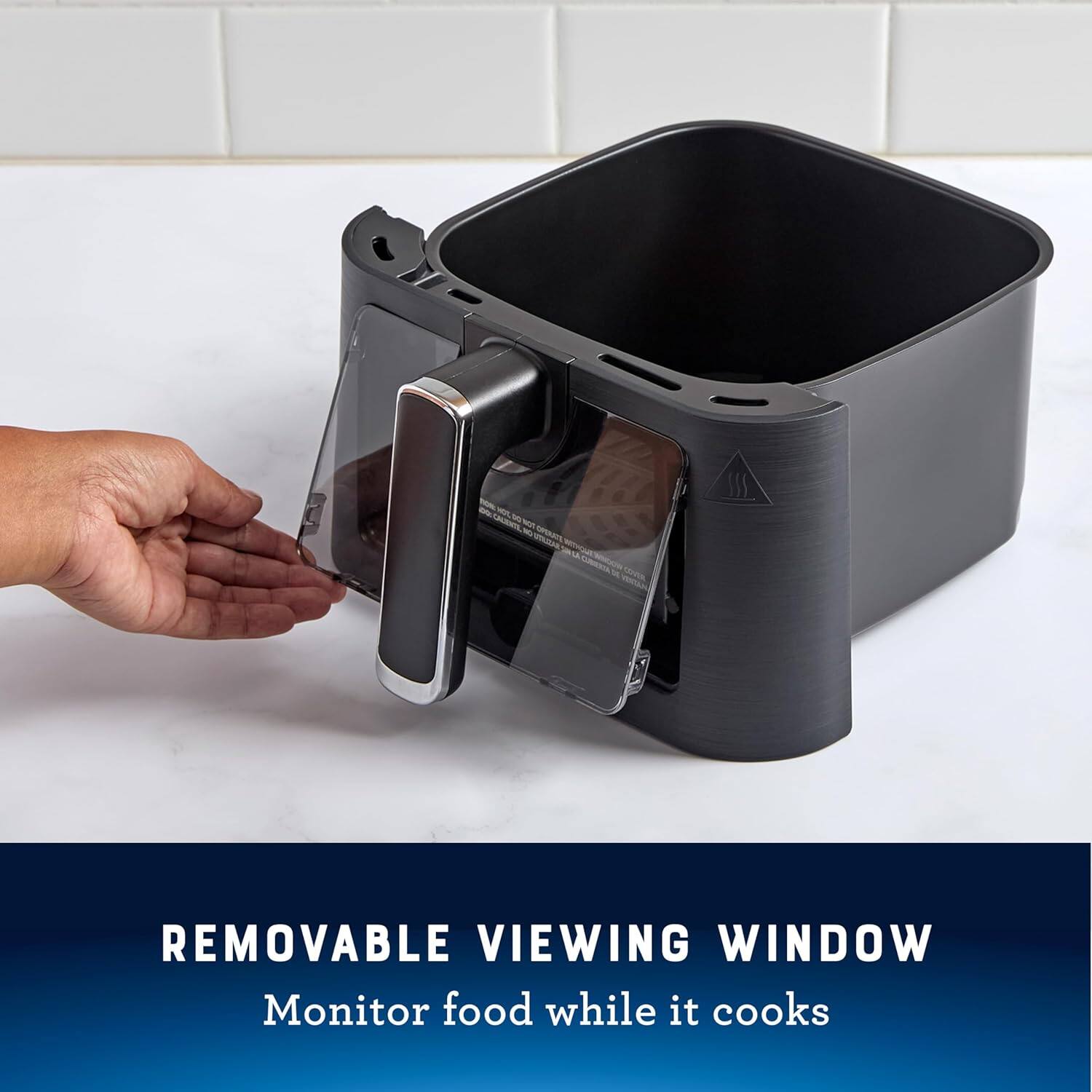 REMOVABLE VIEWING WINDOW  
Monitor food while it cooks