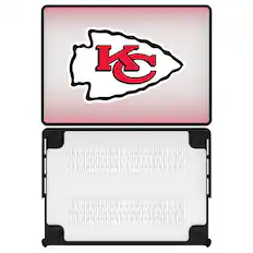 Front. Keyscaper - Kansas City Chiefs Linen MacBook Case - Pro 16 in - Multicolor.