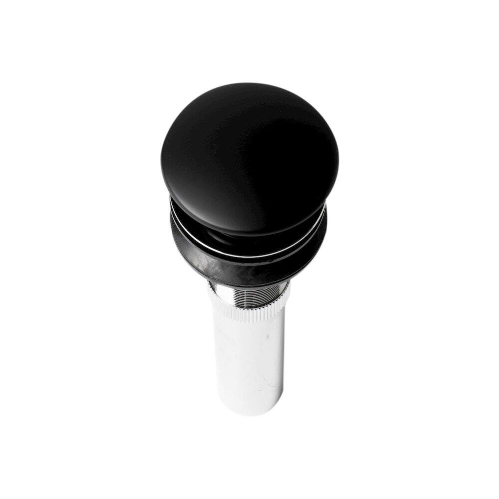 Alt View 1. Alfi - Black Matte Pop Up Drain with Overflow - Black.
