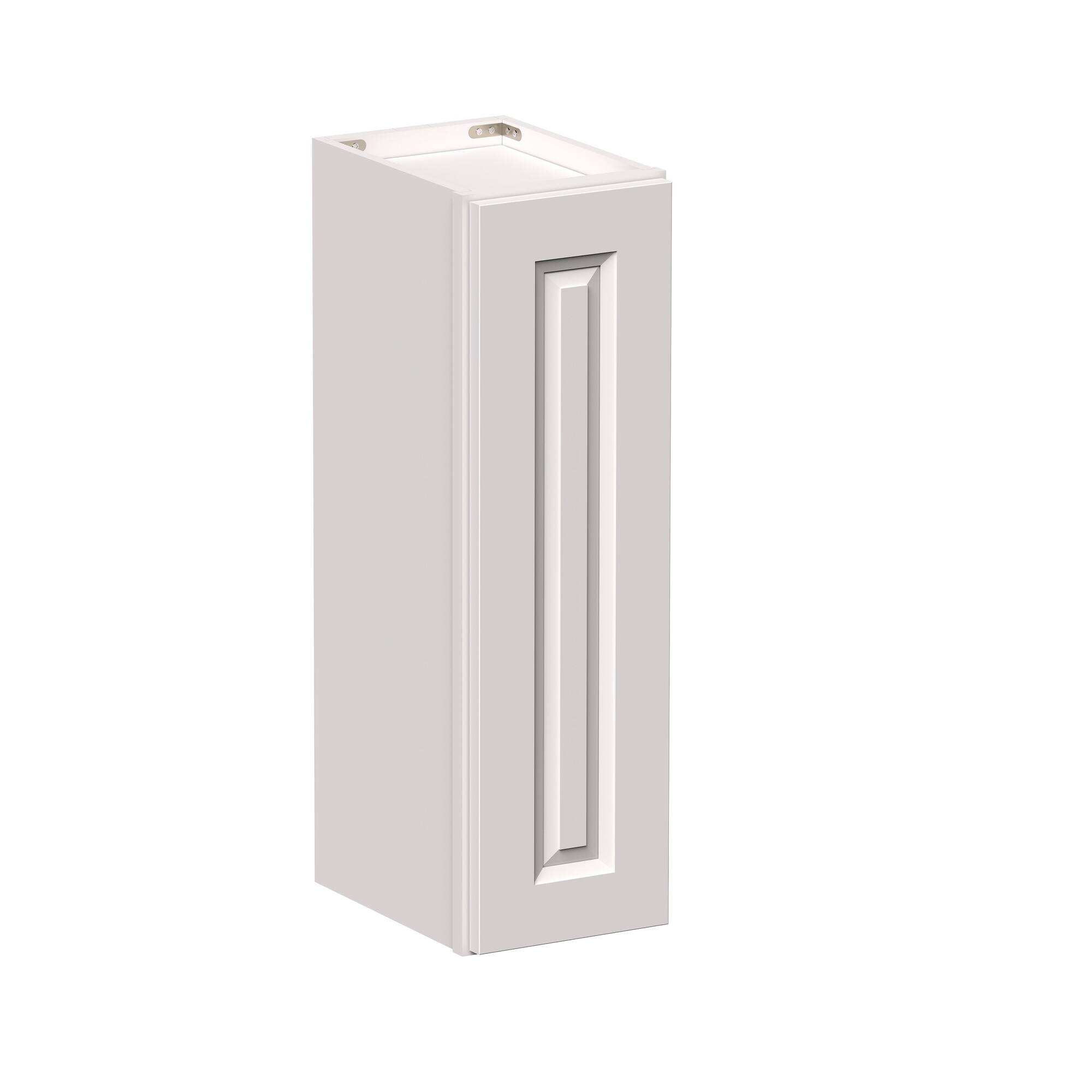 Angle. Boyel Living - 9-in W x 30-in H x 12-in D Shaker RTA Kitchen Wall Cabinet with Soft-Close Doors - Glacier White.
