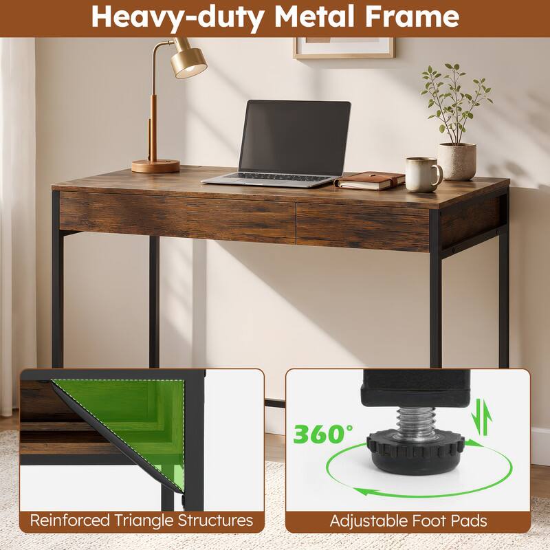 Heavy-duty Metal Frame  
360° Reinforced Triangle Structures  
Adjustable Foot Pads