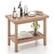 Front. Costway - Costway 21'' Indonesia Teak Wood Shower Bench 2-Tier Waterproof Bath Spa Stool with Storage Shelf - Natural.