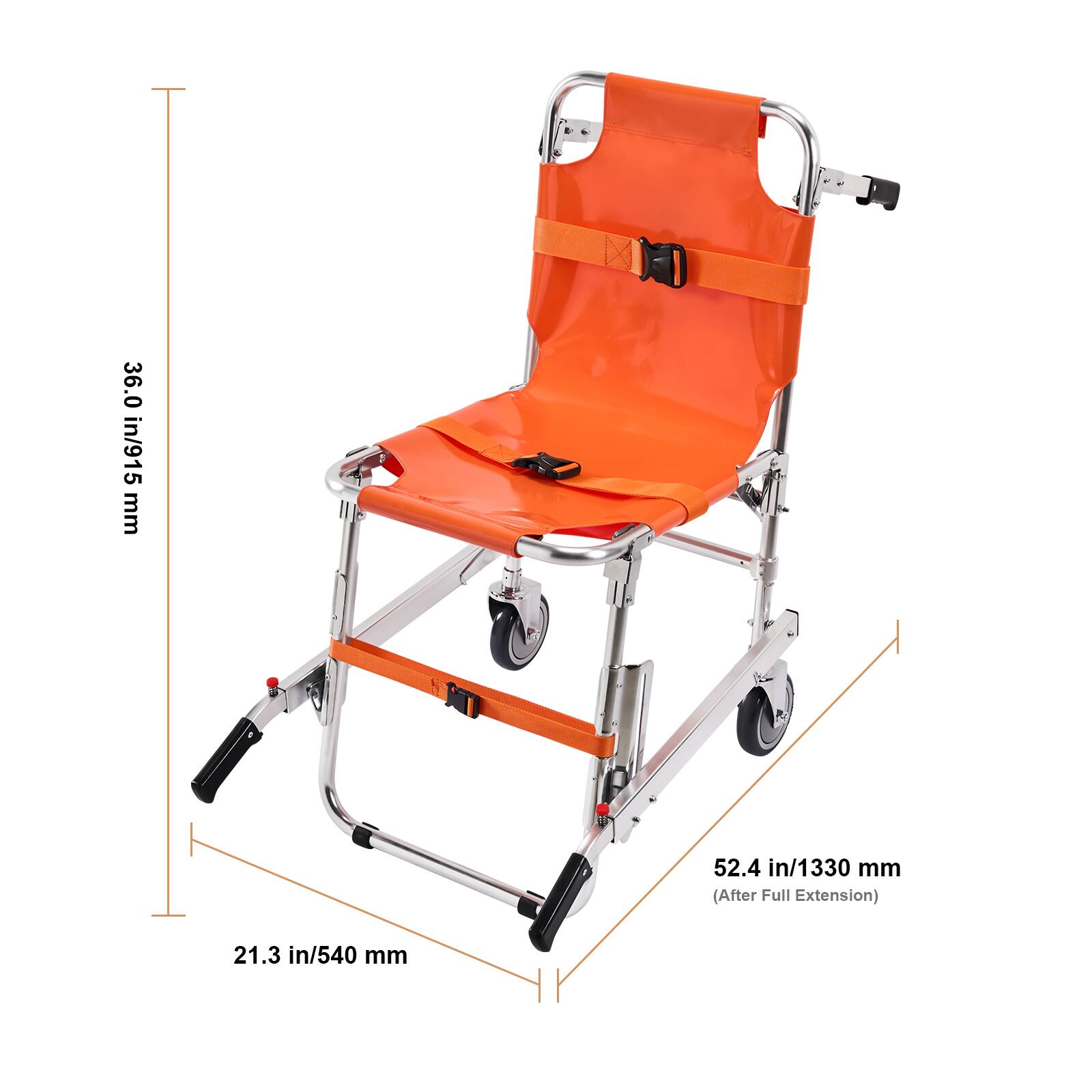 36.0 in/915 mm
21.3 in/540 mm
52.4 in/1330 mm (After Full Extension)