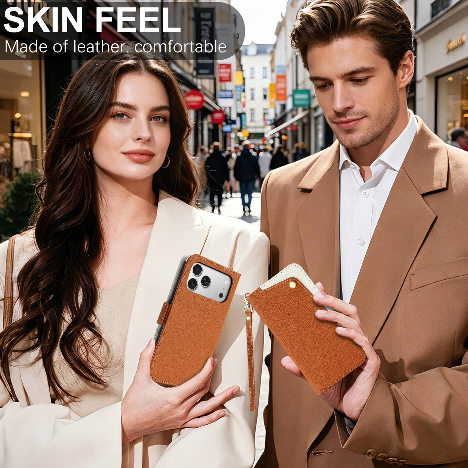 SKIN FEEL  
Made of leather. comfortable