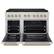 Angle. ZLINE - 48 in. Wide 8 Burner Autograph 6.7 cu. ft. Freestanding Paramount DuoPro Dual Fuel Range with Bronze Helix Handles - Stainless Steel.