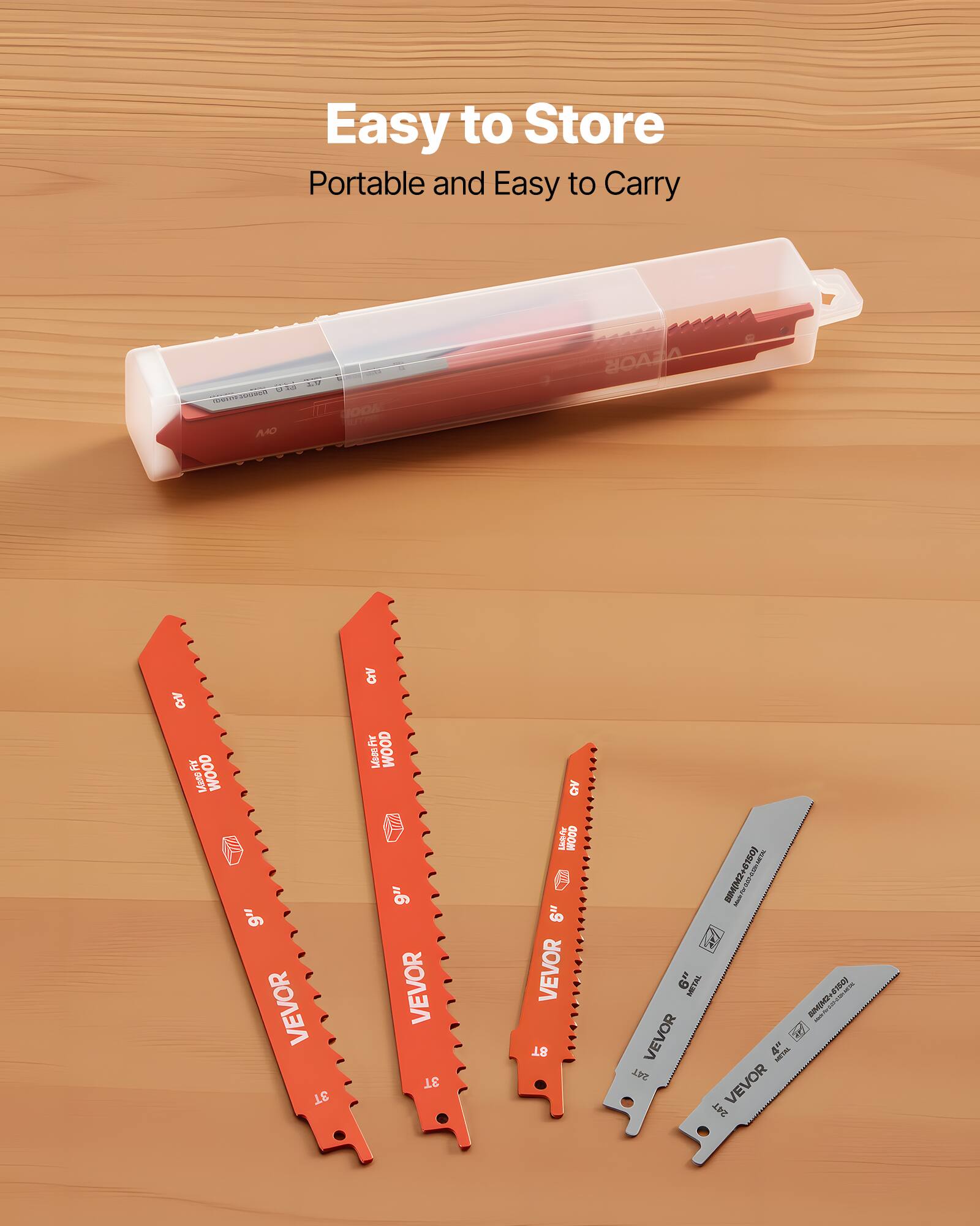 Easy to Store  
Portable and Easy to Carry  

VEVOR 9"  
VEVOR 3T  
VEVOR 8T  
VEVOR 4"  
VEVOR 24T