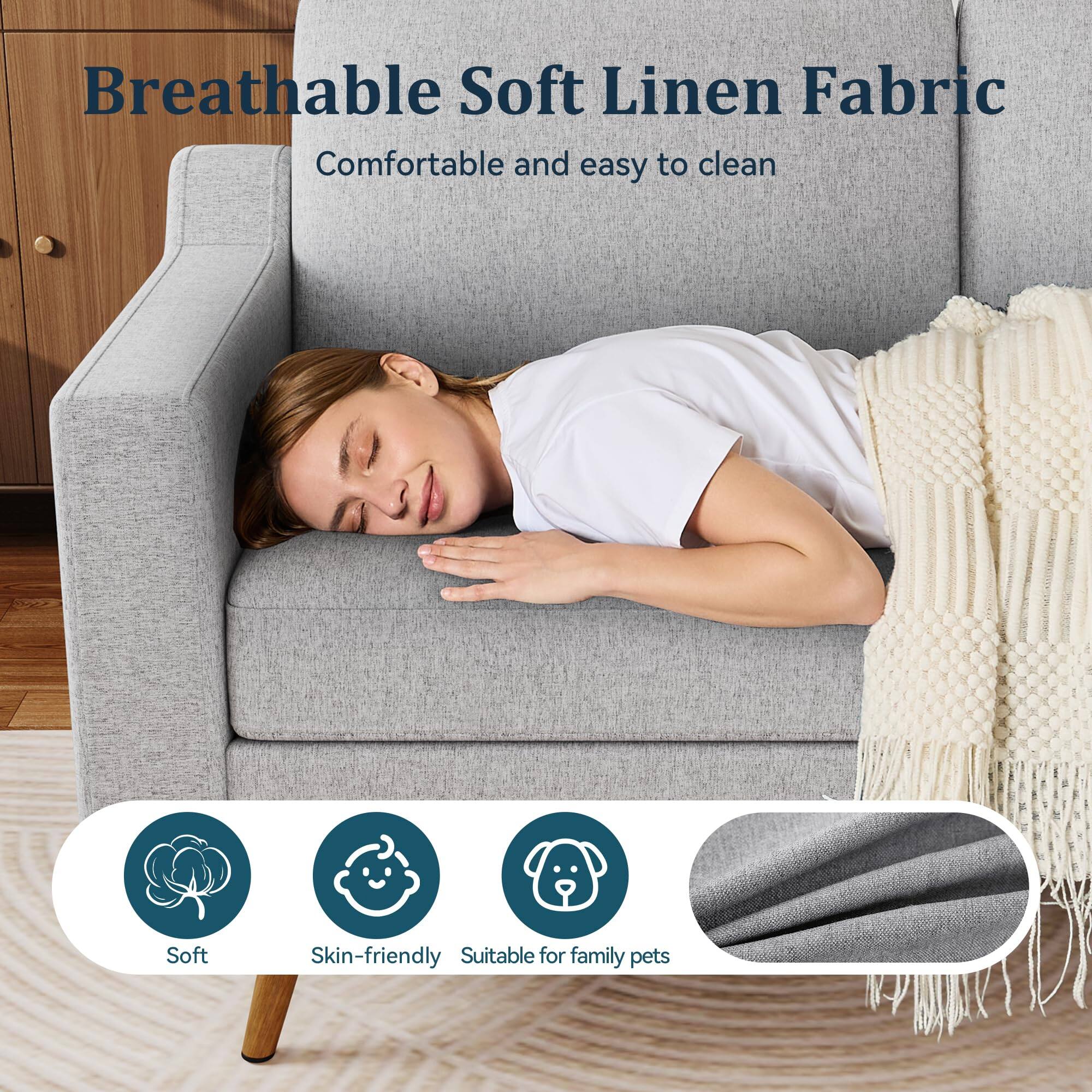 Breathable Soft Linen Fabric  
Comfortable and easy to clean  

Soft  
Skin-friendly  
Suitable for family pets