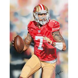 Deacon Jones Foundation - San Francisco 49ers "Kapp Attack" Fine Art Canvas Print 18" x 24" by Artist Joshua Jacobs - Multicolor