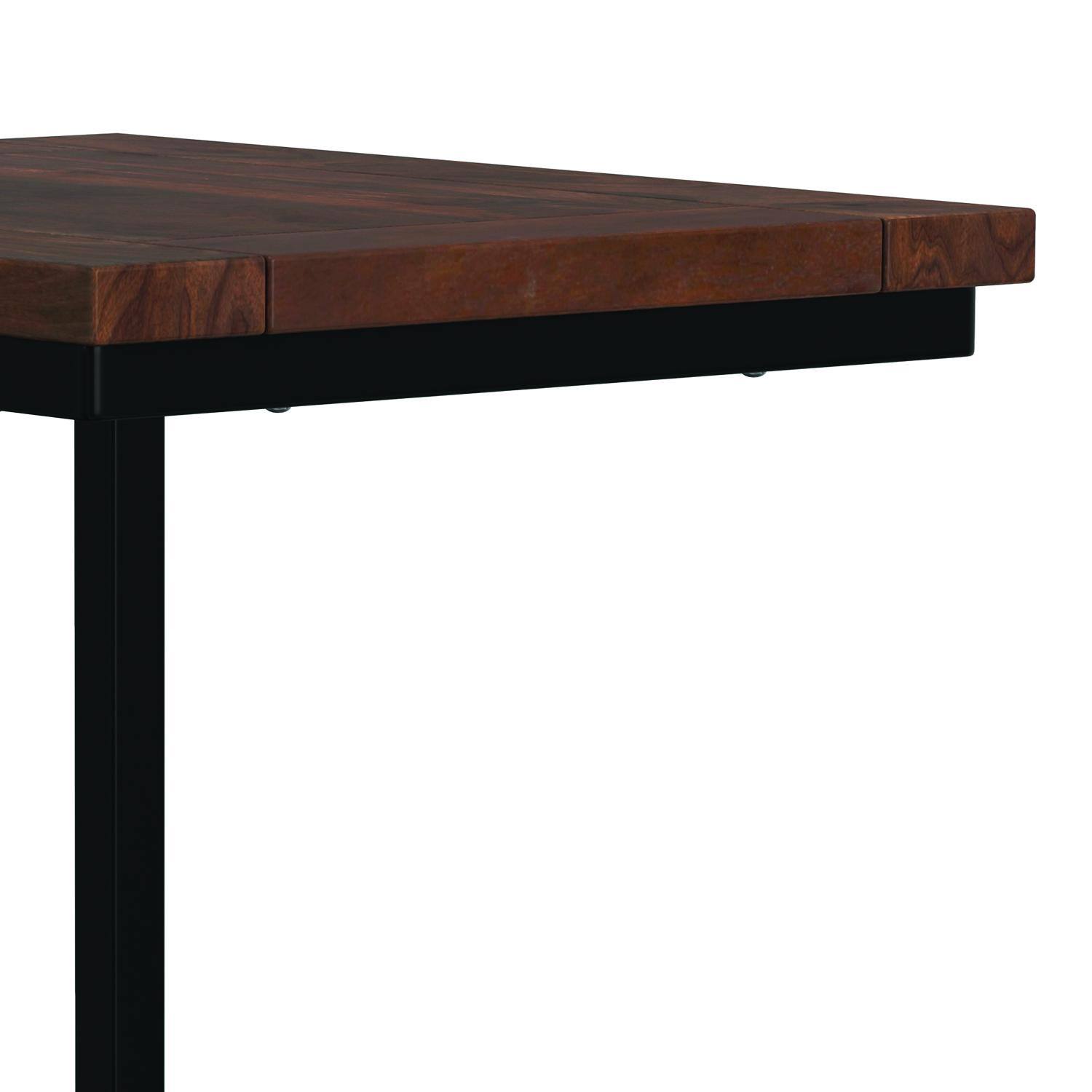 Alt View 2. Simpli Home - Skyler 16 inch Wide Solid Mango/Metal Industrial C Side Table in Walnut Brown/Black, Assembled - Walnut Brown.