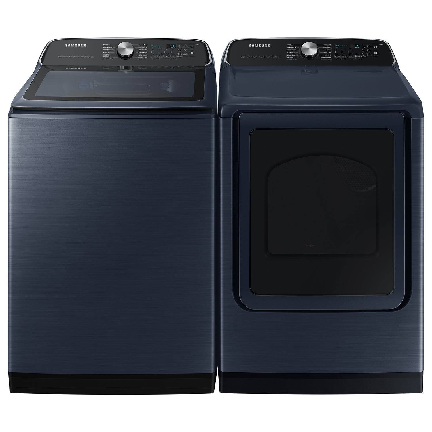 Alt View 15. Samsung - Open Box 7.4 Cu. Ft. Smart Electric Dryer with Steam and Pet Care Dry - Brushed Navy.