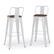 Front. Simpli Home - Rayne Metal and Wood Bar Stool (Set of 2) - White.