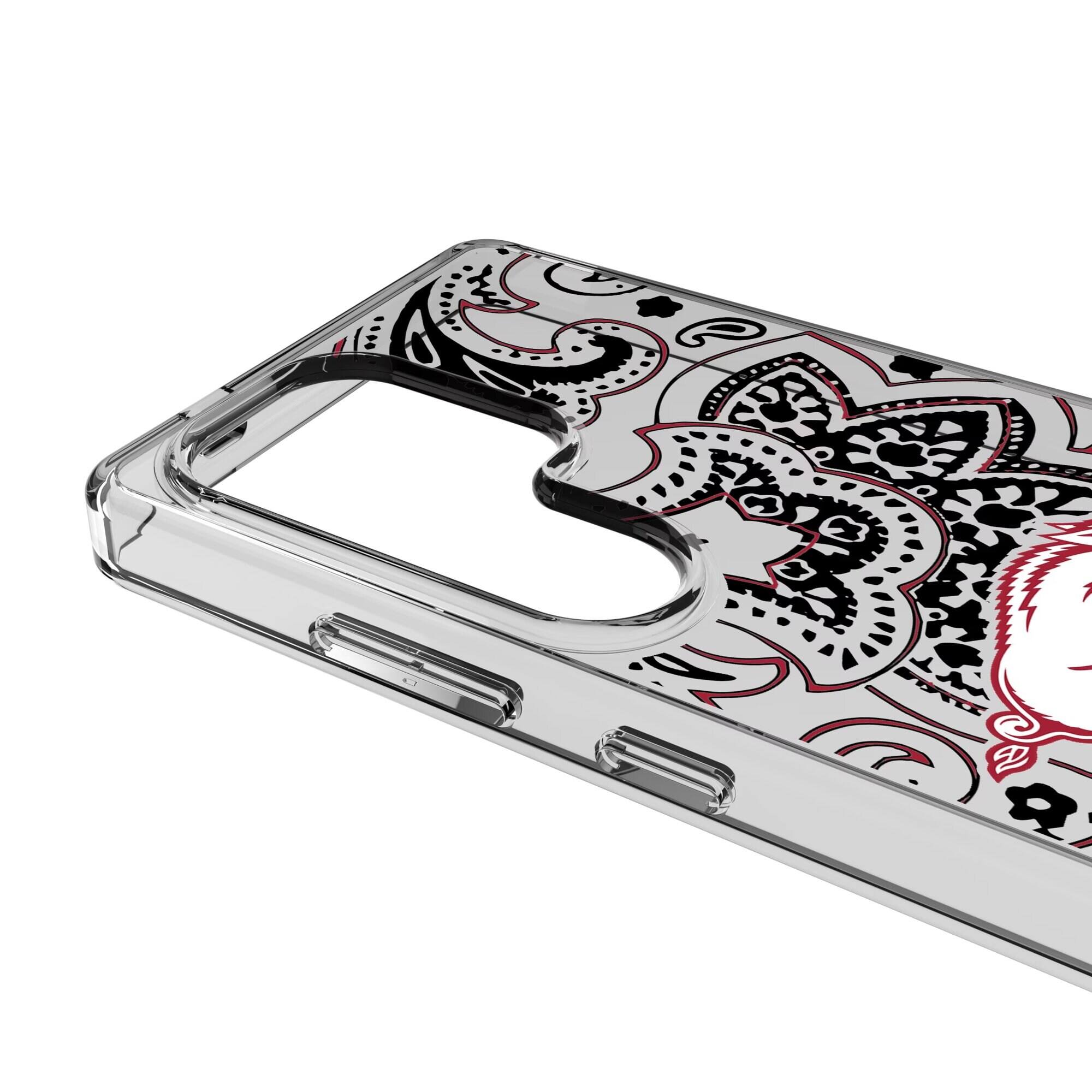 Alt View 2. Keyscaper - Arkansas Razorbacks Paisley Galaxy Clear Case - S24 Plus - Multicolor.