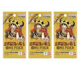Bandai - One Piece Card Game The World's Strongest Warrior (OP-17) Japanese Booster Pack Lot - 3 Packs - 18 Cards